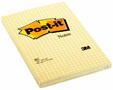 Self-adhesive note, 102x152 mm, 100 sheets, squared, 3M POSTIT, yellow